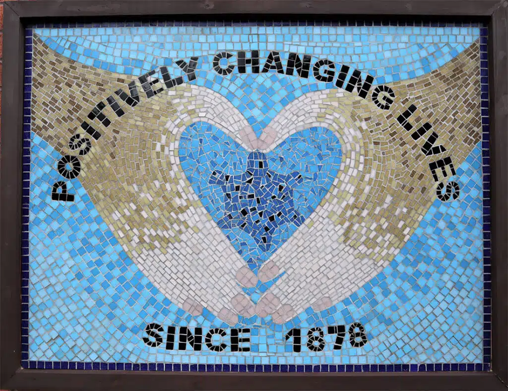 a positive changing lives mosaic picture