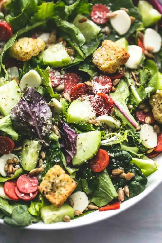 A picture of a green salad