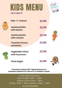 Leeds Jewish Welfare Board | Eat with us Kids Menu LKK FINAL 2